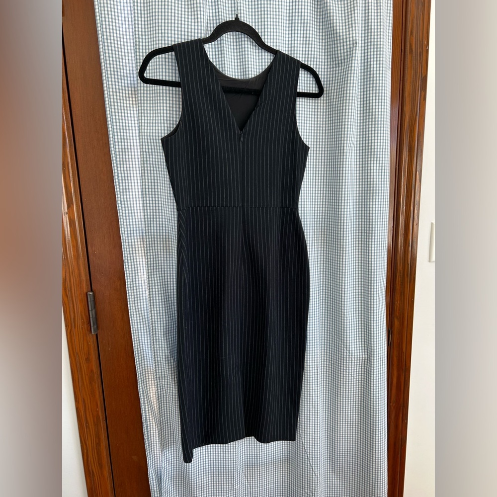 Banana Republic Black and White Striped Midi Dress - Picture 3 of 6